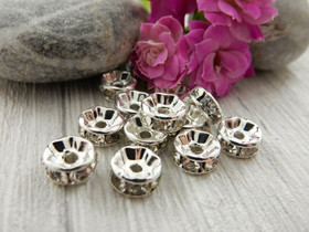 Rondelli strassi, 7mm, kirkashopea, 20kpl