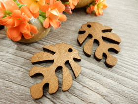 Puuriipus lehti, 30x23mm, ruskea, 1kpl