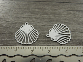 Simpukkariipus, 15x12mm, valkoinen, 1kpl