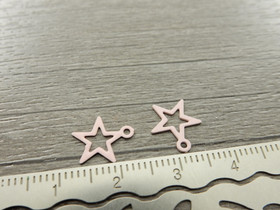Tähtiriipus, 11x10mm, vaaleanpunainen, 1kpl