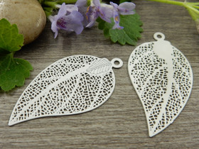 Lehtiriipus, 39x21mm, valkoinen, 1kpl