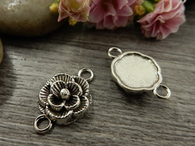 Kukkariipus/ linkki, 20x12mm, kromi, 1kpl