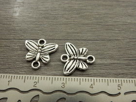 Perhonenriipus/ linkki, 13x14mm, kromi, 1kpl