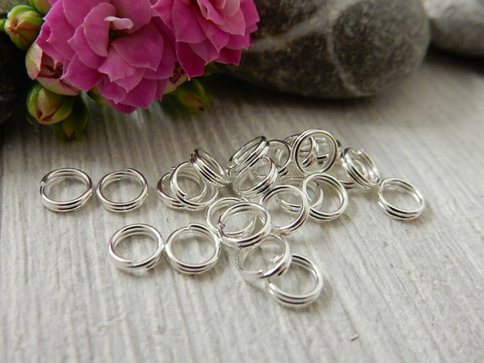 Välirengas, 5mm, tupla/kirkashopea, 100kpl
