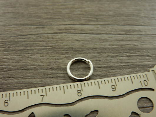 Välirengas, 8x1mm, avattava, kirkashopea, 50kpl