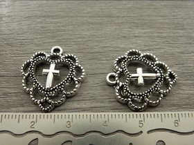 Ristiriipus, 20x22mm, kromi, 1kpl