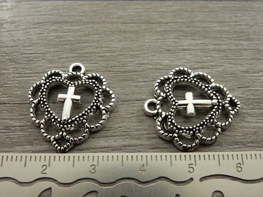 Ristiriipus, 20x22mm, kromi, 1kpl