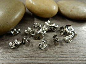 Korvakorun tausta, 6x4.5mm, rst, 10kpl