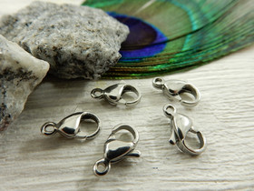 Papukaijalukko, 11x7mm, rst, 1kpl