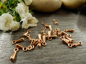 Ketjunpääte/riipus, 7x2mm, ruusukulta, 20kpl