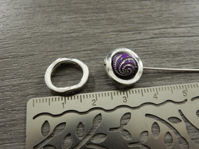 Helmikehys ympyrä, 15x13mm, kirkashopea, 10kpl