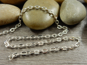 Ankkuriketju, 3.6x2.4x0.5mm, kirkashopea, 1m