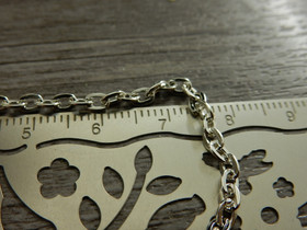 Ankkuriketju, 3.6x2.4x0.5mm, kirkashopea, 1m