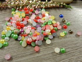 Puolihelmi, 4mm, mixsetti, 100kpl