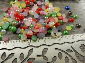 Puolihelmi, 4mm, mixsetti, 100kpl