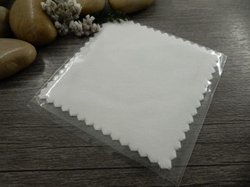 Puhdistusliina, 7.5x.7.5cm, valkoinen, 1kpl