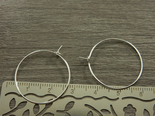 Korvakorurengas, 25x0.6mm, kirkashopea, 1pari
