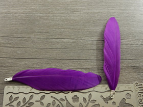 Hanhen sulka/höyhen, n.7cm, liila, 1kpl