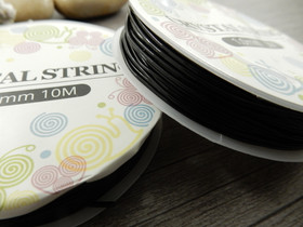 Joustolanka, 1mm, musta, 10m