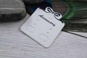 Korvakorukortti, 4x3.5cm, valkoinen, 1kpl