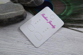 Korvakorukortti, 4.5x3.2cm, valkoinen,1kpl