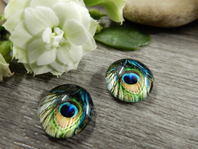 Kapussi sulka, 12mm, moniväri , 1kpl