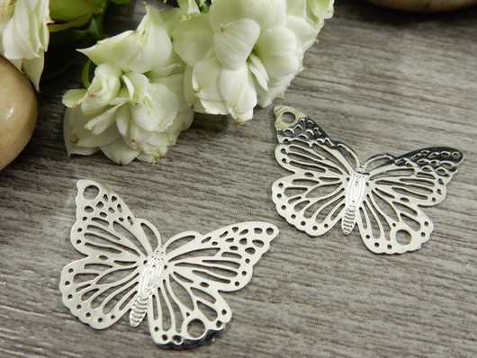 Perhonenriipus, 18x25mm, kromi, 1kpl