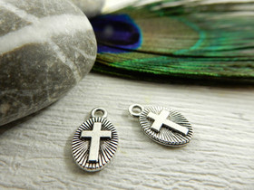 Ristiriipus, 13x8mm, kromi, 1kpl