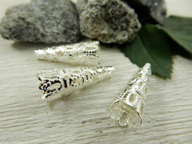 Helmihattu filigraani, 23x9mm, kirkashopea, 10kpl