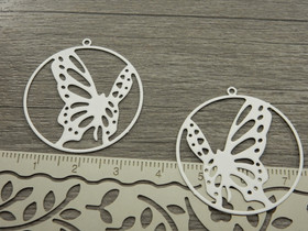 Perhonenriipus, 33x31mm, valkoinen, 1kpl