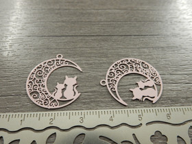 Kuukissariipus, 22x24mm, vaaleanpunainen, 1kpl