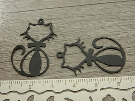 Kissariipus 33x19mm, musta, 1kpl