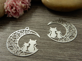 Kuukissariipus, 22x24mm, kirkashopea, 1kpl