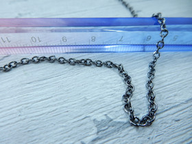 Ankkuri ketju, 3x2x0.5mm, gunmetal, 1m
