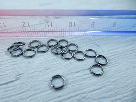 Välirengas, 5x0.7mm, avattava, gunmetal, 100kpl