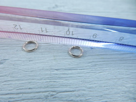 Välirengas, 6x0.9mm, avattava, vaalearuusukulta, 100kpl