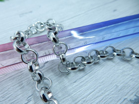 Roloketju, 7x2mm, kromi, 1m