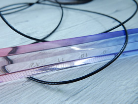 Vahattu nyöri, 1mm, musta, 1m