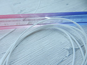 Vahattu nyöri, 1mm, valkoinen, 1m