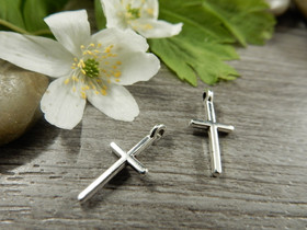 Ristiriipus, 17x8mm, kromi, 1kpl