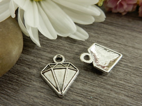 Timanttiriipus, 13x15mm, kromi, 1kpl