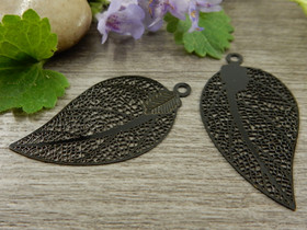 Lehtiriipus, 39x21mm, musta, 1kpl