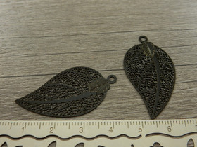 Lehtiriipus, 39x21mm, musta, 1kpl