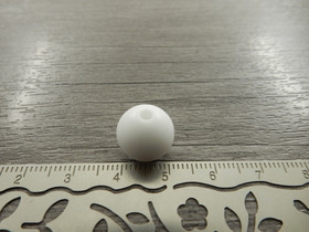 Silikonihelmi, 12mm, valkoinen, 1kpl