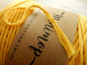 Makramee lanka, keltainen, 1m