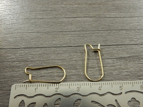 Korvakorukoukku, 20x9mm, 18K/vaaleakulta/rst, 10paria