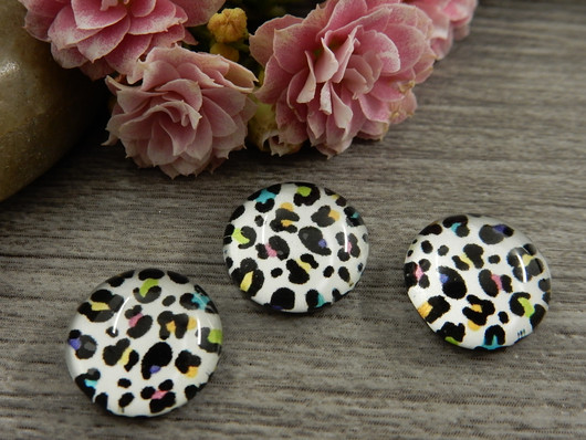 Kapussi täplä, 12mm, moniväri, 1kpl