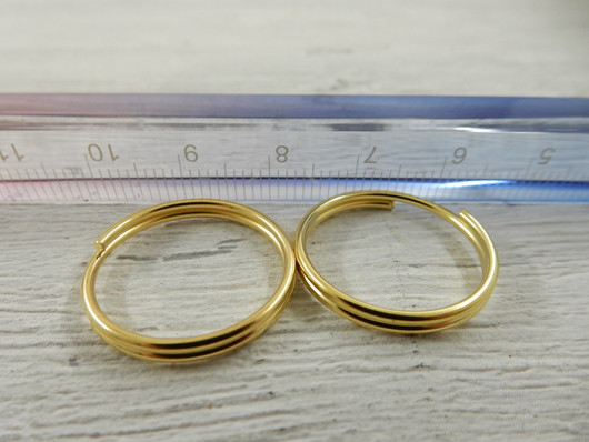 Avainrengas, 20mm, kulta, 1kpl