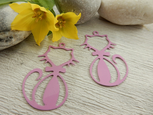 Kissariipus 33x19mm, pinkki, 1kpl