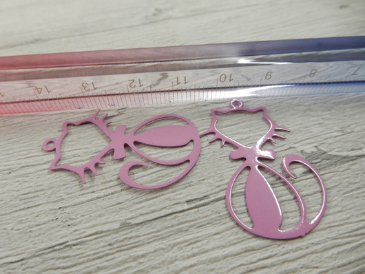 Kissariipus 33x19mm, pinkki, 1kpl